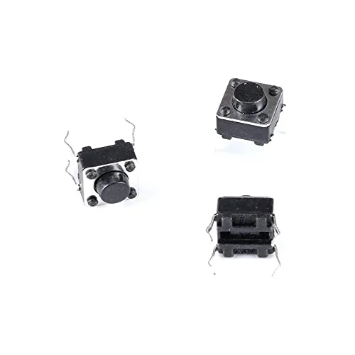 Miniatura 4 de 100 unids/lote 0.236x0.236x0.197 in 4PIN táctil táctil micro interruptor botón táctil botón de reinicio automático 26.181 in teclas enchufables