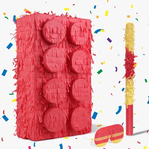 Miniatura 14 de Paquete de piñata de baloncesto de Birchio con venda y bate (13 x 13 x 4 Pulgadas), piñata de balón de fútbol para fiesta de cumpleaños de niños