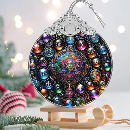 Miniatura 3 de Alchemy - Adorno de vitral, adorno de Navidad, decoración de Navidad para árbol, ideas de regalos de vacaciones, intercambio de regalos