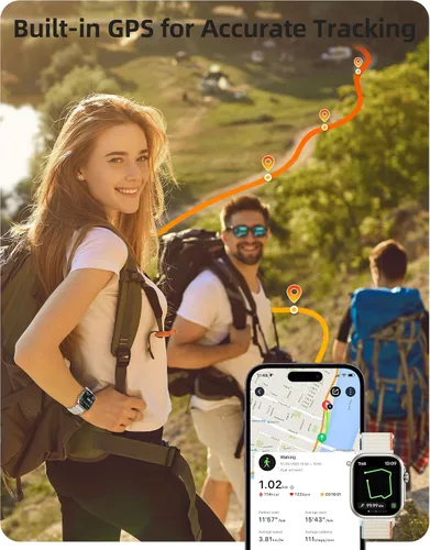 Miniatura 4 de Parsonver Reloj inteligente, Alexa Bulit-in, GPS, llamadas Bluetooth, rastreador de actividad impermeable de 30M, paquete de 2