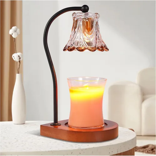 Miniatura 7 de Lámpara calentadora de velas con temporizador, calentador eléctrico de cera de fragancia regulable, elegante decoración del hogar, calentador