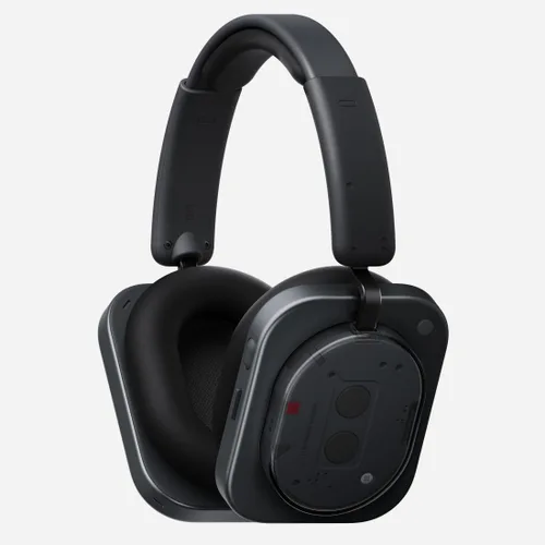 Nothing Auriculares (1) Auriculares híbridos con cancelación activa de ruido, auriculares inalámbricos sobre la oreja con 6 micrófonos, 80 horas de