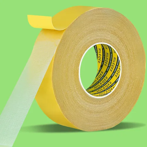 Miniatura 8 de Cinta de doble cara resistente, 2 pulgadas x 33 pies (32.8 ft) de alta adherencia, fuerte de 2 lados, cinta de tela duradera para conductos, cinta