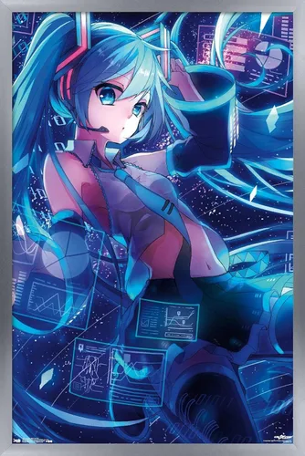 Miniatura 12 de Trends International Hatsune Miku - Póster de pared con pantallas, 14.725 x 22.375 pulgadas, paquete de póster y montaje prémium Paquete de póster