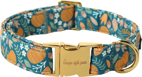 Miniatura 58 de Unique style paws - Collar para perro con hebilla de metal, naranja, duradero, lindo collar para perros pequeños, medianos y grandes