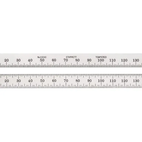 Miniatura 11 de Starrett Regla de acero totalmente flexible con acabado cromado satinado, lectura rápida y graduación en pulgadas, graduación 3R, 6 pulgadas