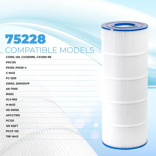 Miniatura 6 de XtremepowerUS Paquete de 4 cartuchos de filtro de repuesto para piscina de 120 pies cuadrados para PLF120A, C1200 Series, CX1200-RE, PXC125, PA120