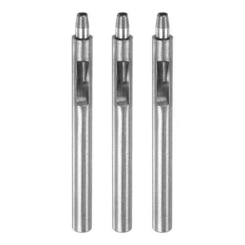 Miniatura 52 de HARFINGTON 2 piezas de perforador de cuero de 0.031 in recto, redondo, ojal, remache a presión, fijador para cuero, artesanía, ropa, bolso, cortina