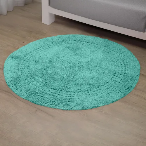 Miniatura 70 de Home Weavers Classy - Juego de alfombras de baño 100 % algodón, decoración de baño, lavable, extrasuave y absorbente, tapete de cocina, juego de Aqua