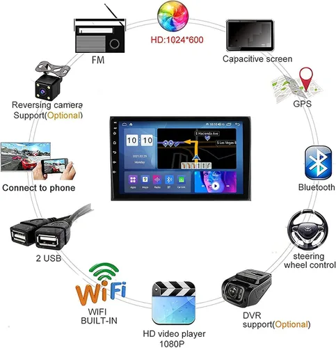 Miniatura 3 de Android 11 Doble DIN 9 '' pantalla táctil estéreo para coche Chevrolet Sail 2015-2018 Unidad principal reproductor multimedia soporte DSP, AM, FM