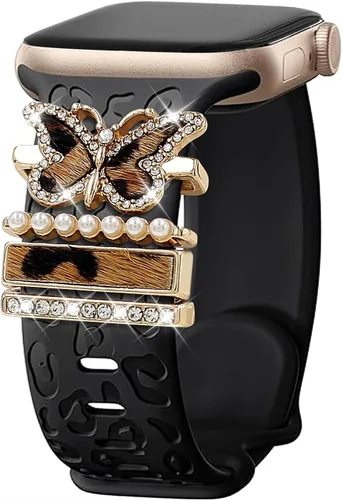 Miniatura 10 de Correas decorativas para anillo compatibles con correas de Apple Watch de 1.496 pulgadas, 1.575 pulgadas, 1.614 pulgadas, 1.654 pulgadas, 1.732