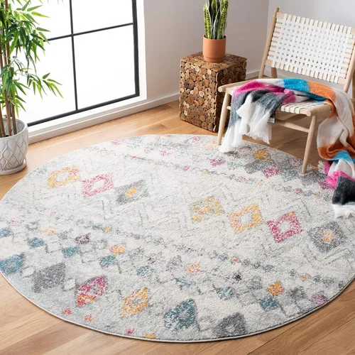 Miniatura 31 de SAFAVIEH Madison Collection - Alfombra decorativa de 2 x 3 pies, color marfil y carbón, diseño marroquí bohemio envejecido, no desprende pelusa
