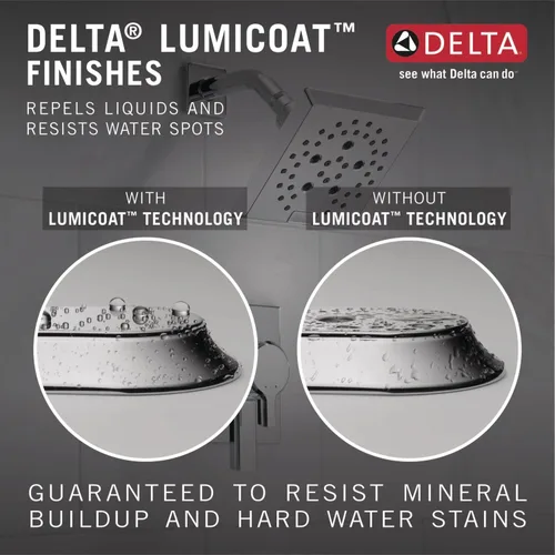 Miniatura 7 de Delta FAUCET 58480-PR25-PK Conjunto universal de componentes de ducha, Lumicoat Chrome, flujo de agua de 2.5 GPM