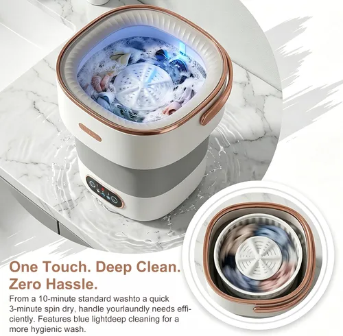 Miniatura 3 de Portable Washing Machine 20L, Foldable Mini Washer & Spin Dryer combo with 3 Modes, small laundry machine for RV, Camping, Dorm, Apartment, Travel