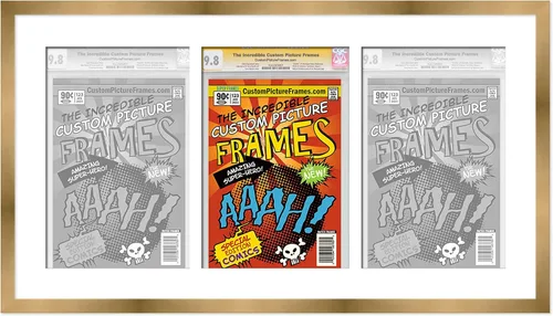 Miniatura 90 de Marco negro para cómics graduados Marco completo de cómics con paspartú de conservación negro y acrílico de grado UV Hecho para exhibir (6)