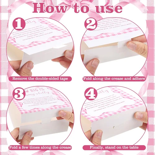 Miniatura 7 de Sinload Juego de 54 piezas de arco rosa para baby shower, coqueta rosa con lazo para medir el vientre, incluye el signo de vientre de mamá 50