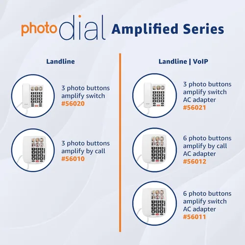 Miniatura 5 de SMPL Teléfono de botón grande para personas mayores, teléfono fijo con cable simple para ancianos, discapacitados, Alzheimer, demencia, problemas