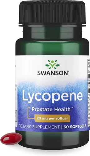 Swanson Suplemento de salud natural de licopeno para hombres que promueve la salud de la próstata y el corazón, apoya la presión arterial dentro de