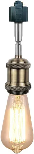 Miniatura 6 de Paquete de 1 unidad de diseño retro E26/E27 con base de título ajustable, ángulo de título rotado, sistema H, mini iluminación de cabeza de pista