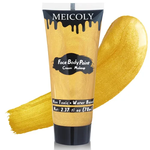 Miniatura 16 de MEICOLY Pintura facial color morado claro crema, tubo grande de 2.37 onzas, pintura de cuerpo completo a base de agua para adultos y niños, pintura