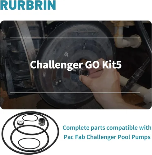 Miniatura 5 de PS-200 Kit de reparación de reconstrucción apto para bomba de piscina Pentair Challenger Go-Kit 5, sello de eje y junta tórica reemplazar piezas