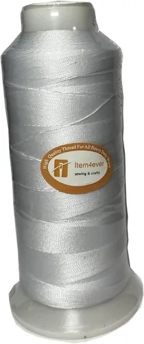 Hilo de poliéster resistente a los rayos UV para tapizado de piel exterior, marca ITEM4EVER, Blanco, L