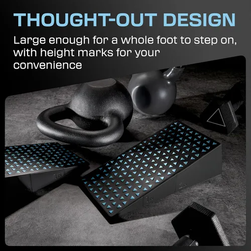 Miniatura 6 de Par de Bloques en Cuña para Sentadillas Flexelent - Bloque en Cuña para Sentadillas con Talón Elevado para Sentadillas Más Profundas, Levantamiento