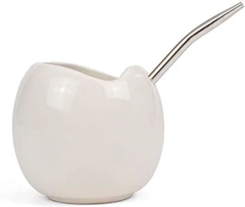 Miniatura 4 de Ceramic Mate - Juego de calabaza y bombilla – Calabaza de yerba mate – Taza mate fácil de limpiar, popote de filtro para té de yerba mate y bebidas