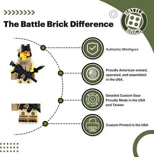 Miniatura 3 de Battle Brick Minifigura personalizada EOD Especialista en eliminación de artillería explosiva Minifig militar genuina Empaquetada en los Estados