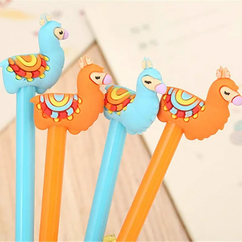 Miniatura 6 de Animal Llama Alpaca Oveja Camel Bolígrafos de Gel Set Moda Lindo Colorido Kawaii Encantador Colorido Bolígrafos de Gel de Oficina Material Escolar