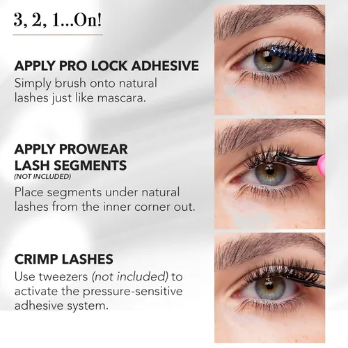 Miniatura 3 de Pro Lash Pro Lock Adhesive - Pegamento de pestañas de mayor duración, más fácil de aplicar - Pegamento de pestañas impermeable, resistente al sudor