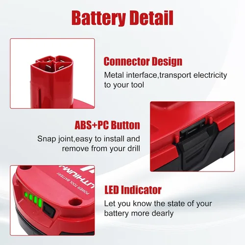 Miniatura 5 de 2 Paquetes de 3.6Ah Diehard 19.2V C3 Batería de Reemplazo para Craftsman 19.2 Voltios Batería de Iones de Litio Compatible con Craftsman 315.pp2011