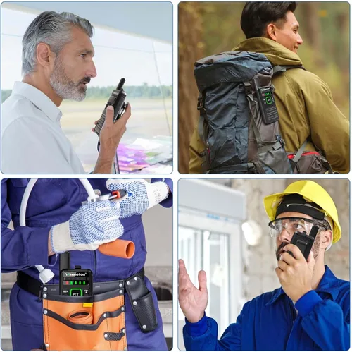 Miniatura 8 de Walkie talkies RT22pro Walkie Talkies inalámbricos de copia de frecuencia recargable para adultos, walkie talkies 4 unidades de largo alcance