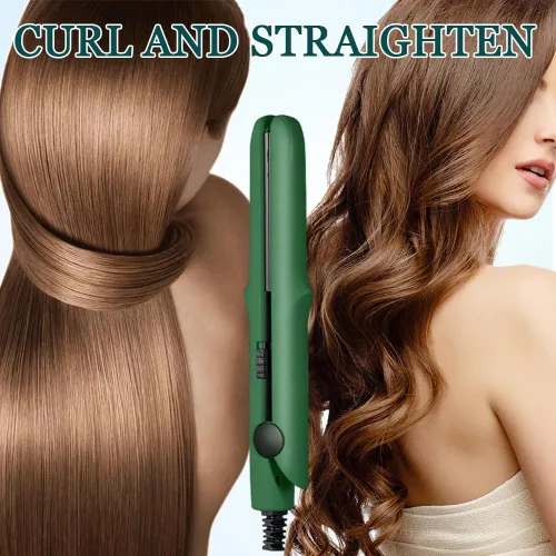 Miniatura 4 de Mini rizador de doble propósito, 2026 nuevo 2 en 1 Mini varita rizadora y plancha plana para el cabello, varita rizadora portátil de viaje