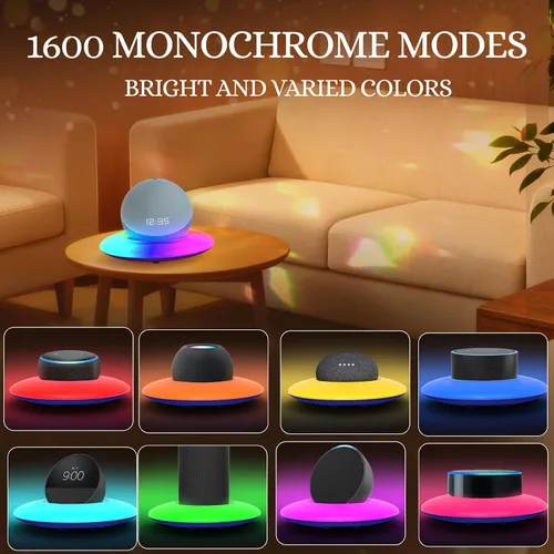 Miniatura 4 de Dream Color - Base de altavoz con luz LED, soporte de escritorio, compatible con Echo Dot (5ª generación), Echo Spot, HomePod Mini, Echo Dot