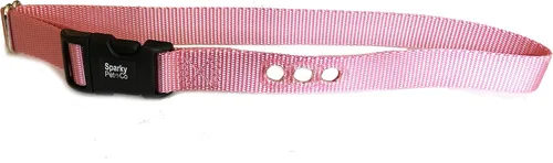 Miniatura 6 de Sparky Pet Co Perro cerca E collar receptor resistente Nylon 1" 3 agujeros consecutivos correa para todos los sistemas de collar e marrón