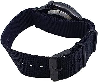 Miniatura 3 de Seiko 5 deportes negro Dial negro correa de nylon reloj de los hombres SRPE69K1