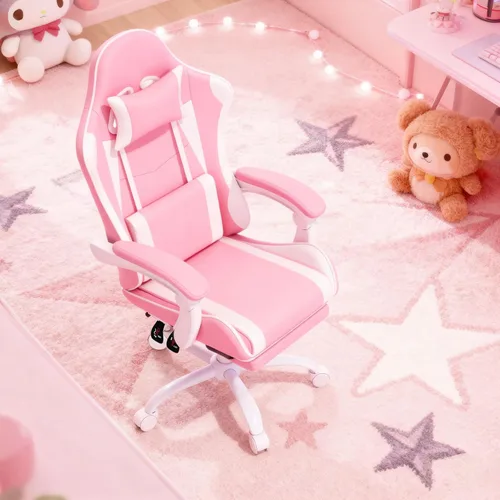 Miniatura 9 de Magshion Silla de juegos para adultos, silla ergonómica de computadora con reposabrazos de acoplamiento, silla de jugador de altura ajustable
