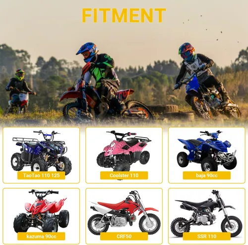 Miniatura 6 de HIAORS Filtro de aire de 35 mm para motocicleta, compatible con 50 cc, 70 cc, 90 cc, 110 cc, 125 cc, para Coolster, Tao Tao, Sunl, Apollo, Roketa