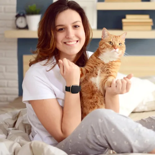 Miniatura 5 de Maledan Banda elástica trenzada compatible con Fitbit Sense/Versa 3/4 y Sense 2, correa elástica suave para reloj inteligente, accesorio