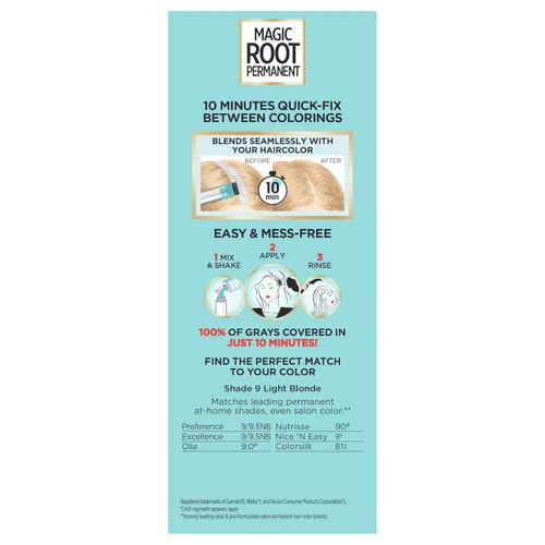 Miniatura 5 de L'Oreal Paris Magic Root Rescue - Kit de coloración de cabello de raíz de 10 minutos, color permanente para el cabello con aplicador de precisión