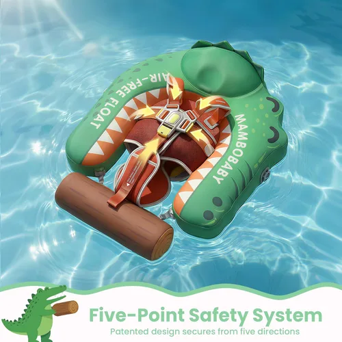 Miniatura 7 de Mambobaby Float Deluxe - Flotador de piscina para bebés: entrenador de natación seguro y cómodo para bebés y niños pequeños, diseño no inflable