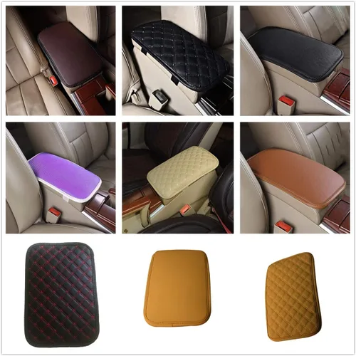 Miniatura 6 de Funda para consola central de coche, universal, de cuero sintético, reposabrazos para auto, protector de reposabrazos de consola central, apto