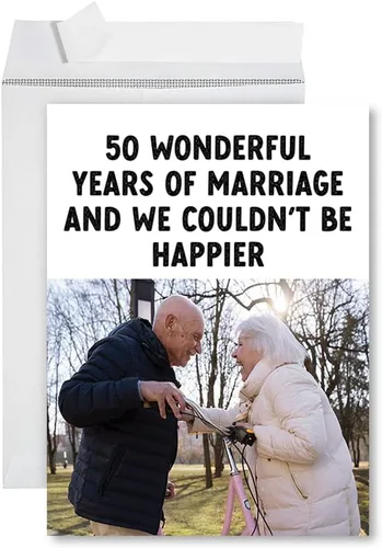 Miniatura 14 de Andaz Press Tarjeta fotográfica personalizada de 8.5 x 11 pulgadas con sobre, tarjeta de aniversario personalizada para marido, esposa, él, ella