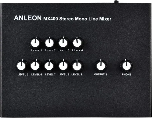Miniatura 3 de ANLEON MX400 Mezclador de línea mono de 4 canales de bajo ruido para guitarras y bajos teclados mezclador estéreo de 5 canales