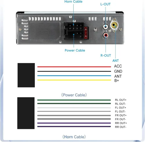 Miniatura 5 de CAMECHO Radio de coche Bluetooth Single DIN Audio estéreo para automóvil, audio para automóvil con manos libres Bluetooth, FM/ MP3/U disco/AUX/carga