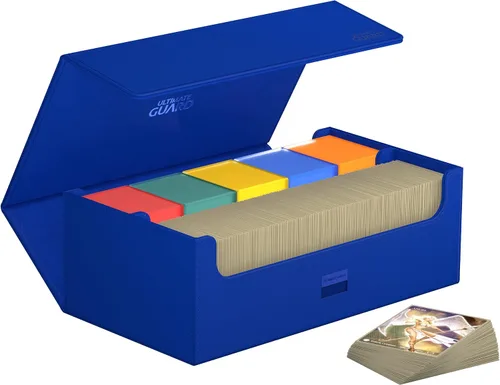 Miniatura 5 de Ultimate Guard Arkhive 800+, estuche para mazo para 800 cartas TCG con doble funda, azul, compatible con Boulders, cierre magnético y forro