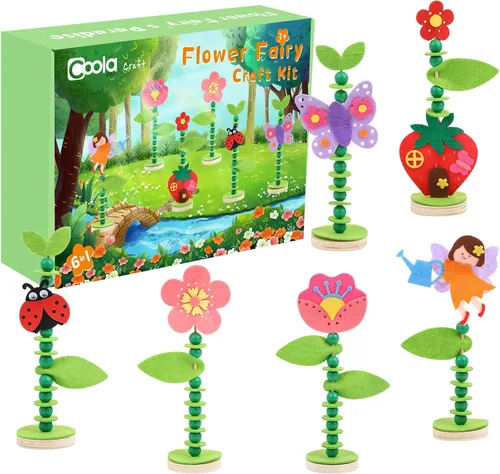 Miniatura 9 de Kits de manualidades Coola para niños de fieltro Animales pequeños para niños - Pack de 6 Arte y manualidades DIY Juguetes educativos tempranos