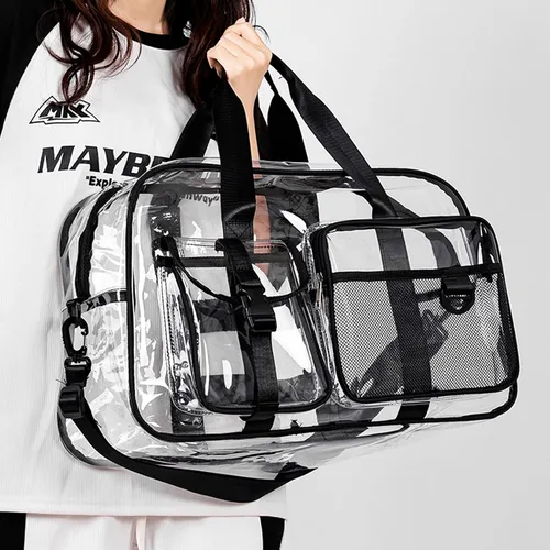 Miniatura 82 de Pequeña bolsa de gimnasio para mujer, bolsa de viaje con compartimento para zapatos