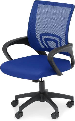 Miniatura 17 de Silla de oficina ergonómica, silla de escritorio de malla con soporte lumbar y asiento ancho (capacidad de 300 libras) altura ajustable, ruedas Negro